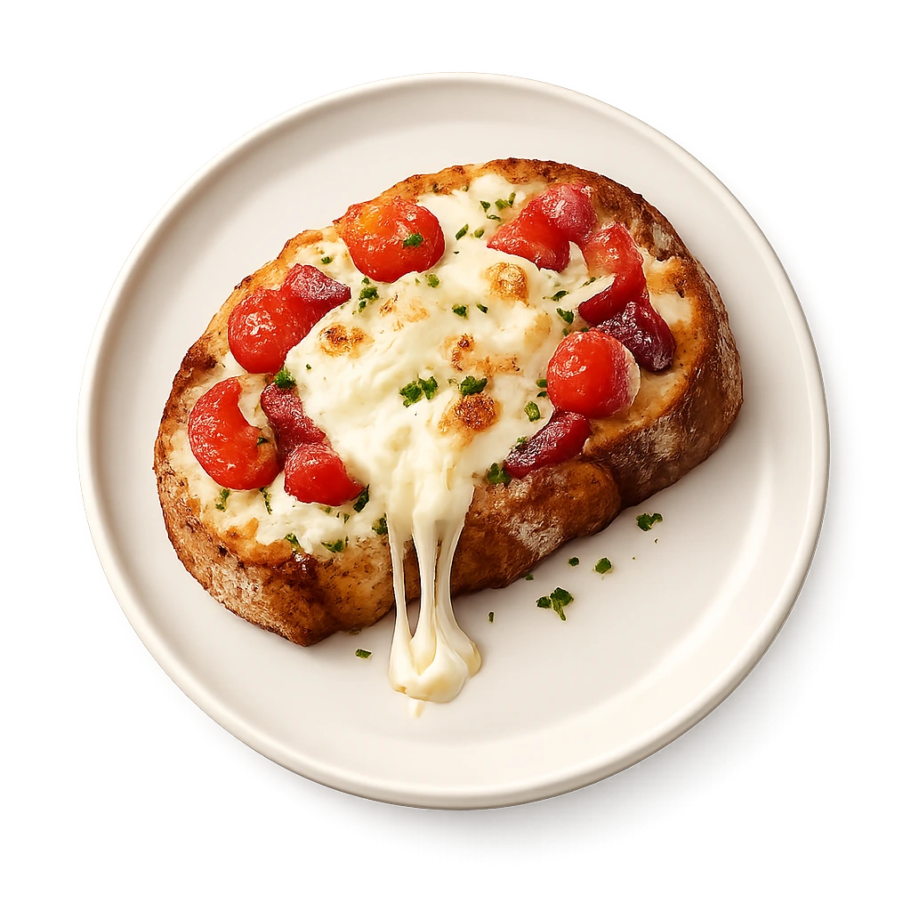 Simple Cheese & Sun-Dried Tomato Toast