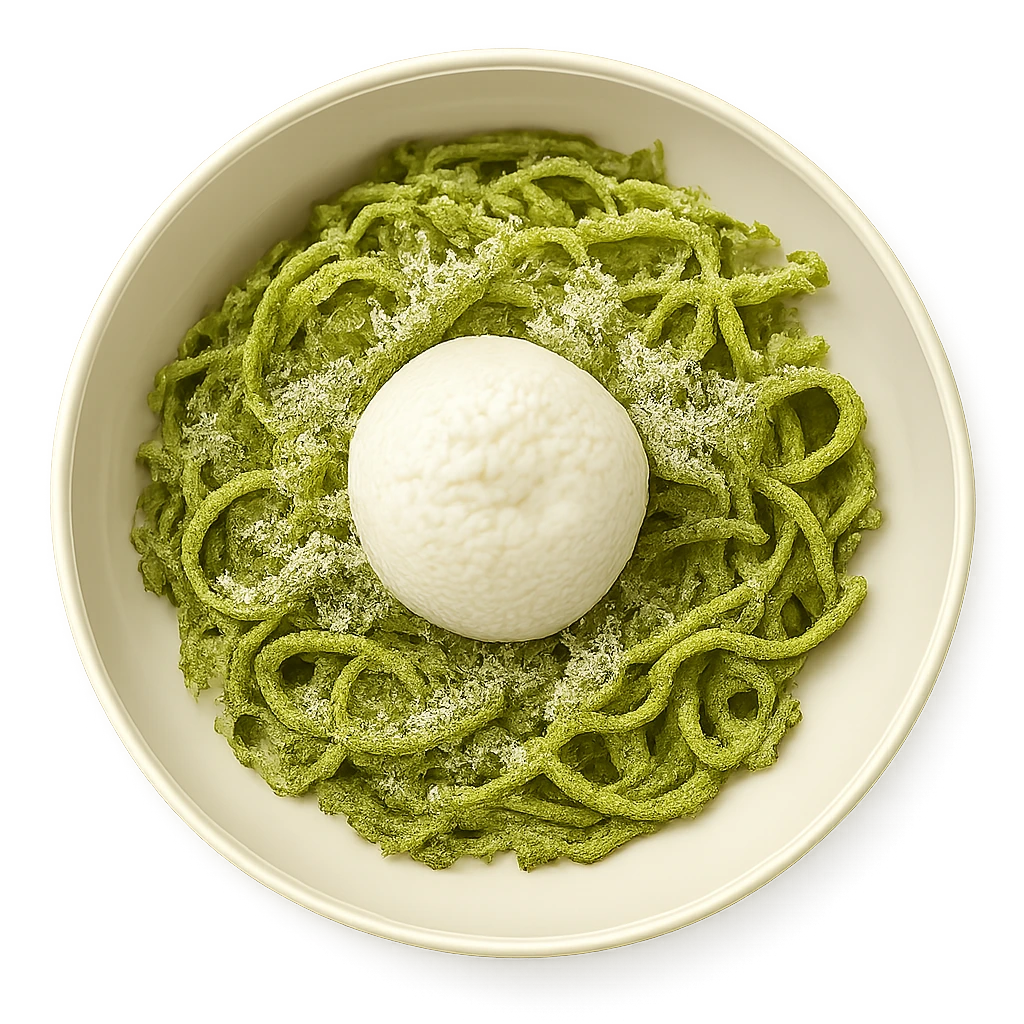 Pasta with Pesto and Burrata